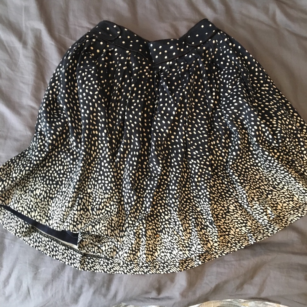 Blue polka dot full skirt